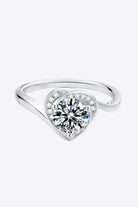 1 Carat Moissanite 925 Sterling Silver Heart Ring - Analia's Boutiques -