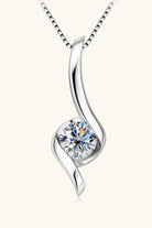 1 Carat Moissanite 925 Sterling Silver Necklace - Analia's Boutiques