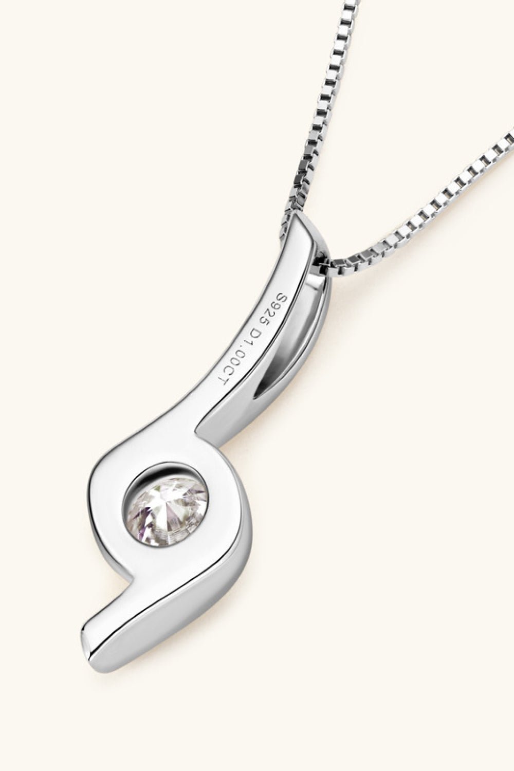 1 Carat Moissanite 925 Sterling Silver Necklace - Analia's Boutiques -