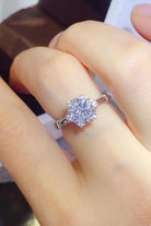 1 Carat Moissanite 925 Sterling Silver Ring - Analia's Boutiques -