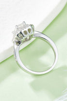 1 Carat Moissanite 925 Sterling Silver Side Stone Ring - Analia's Boutiques