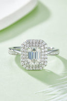 1 Carat Moissanite 925 Sterling Silver Side Stone Ring - Analia's Boutiques