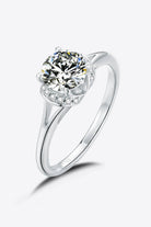 1 Carat Moissanite 925 Sterling Silver Split Shank Ring - Analia's Boutiques