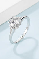 1 Carat Moissanite 925 Sterling Silver Split Shank Ring - Analia's Boutiques