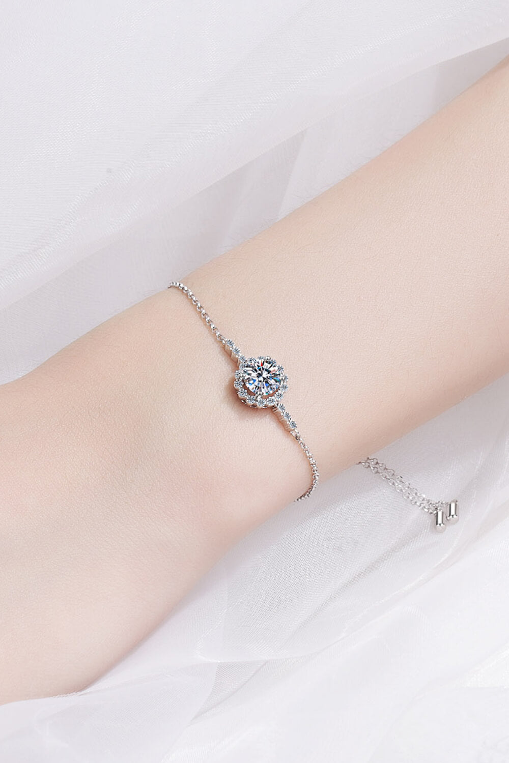 1 Carat Moissanite Chain Bracelet - Analia's Boutiques