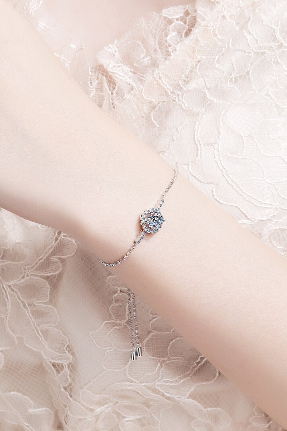 1 Carat Moissanite Chain Bracelet - Analia's Boutiques