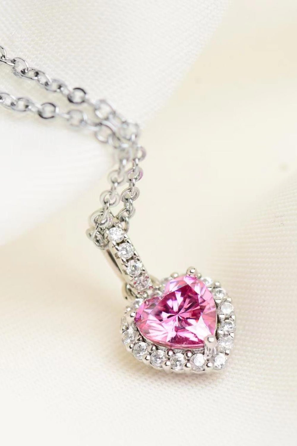 1 Carat Moissanite Heart Pendant Necklace - Analia's Boutiques