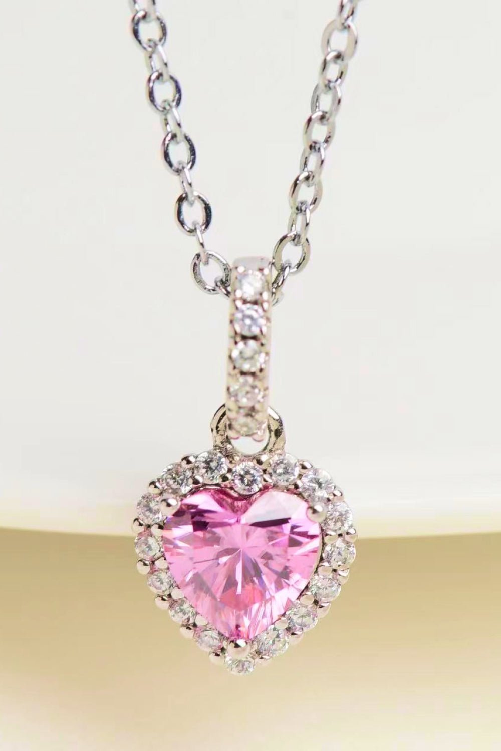 1 Carat Moissanite Heart Pendant Necklace - Analia's Boutiques