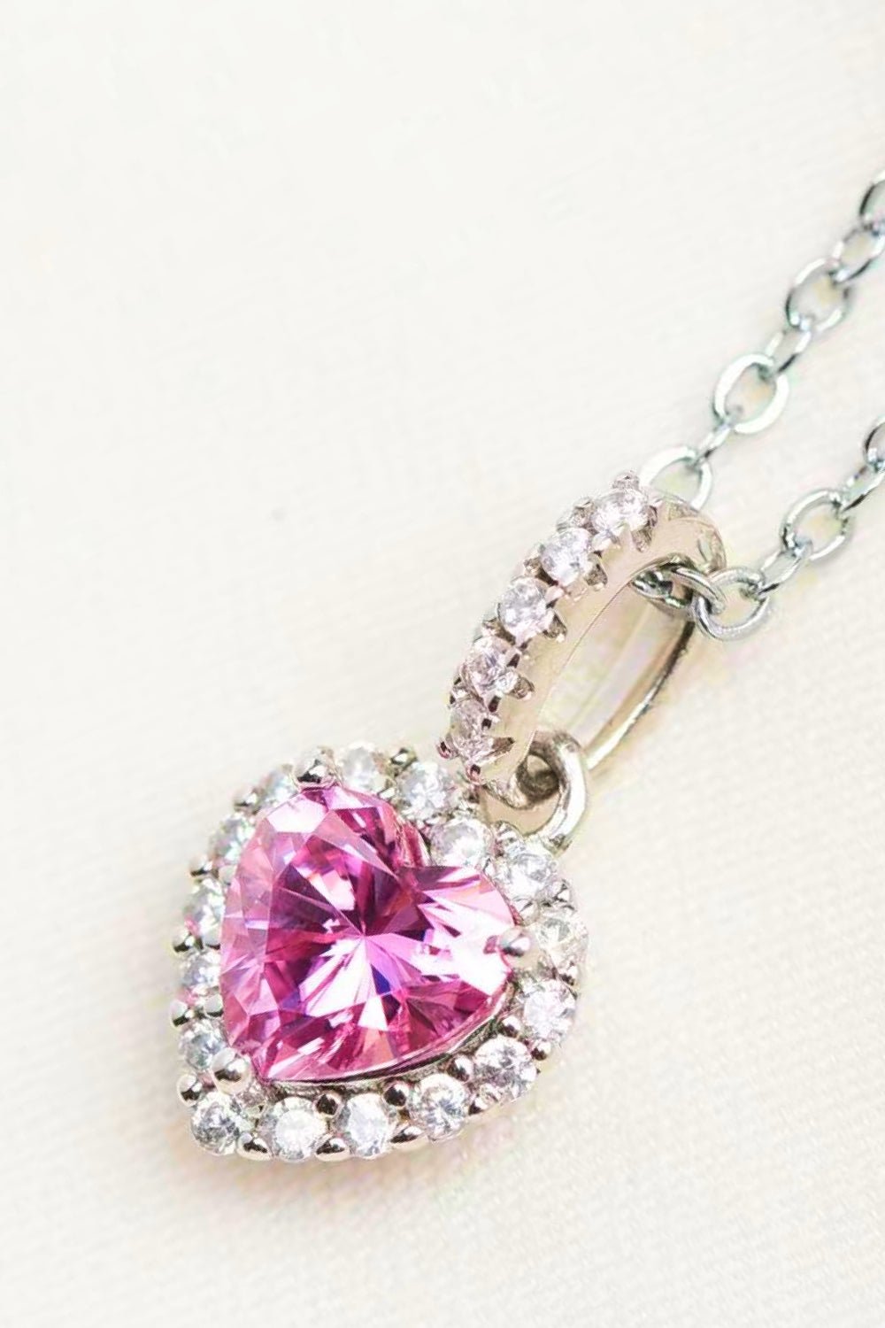 1 Carat Moissanite Heart Pendant Necklace - Analia's Boutiques -