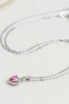 1 Carat Moissanite Heart Pendant Necklace - Analia's Boutiques