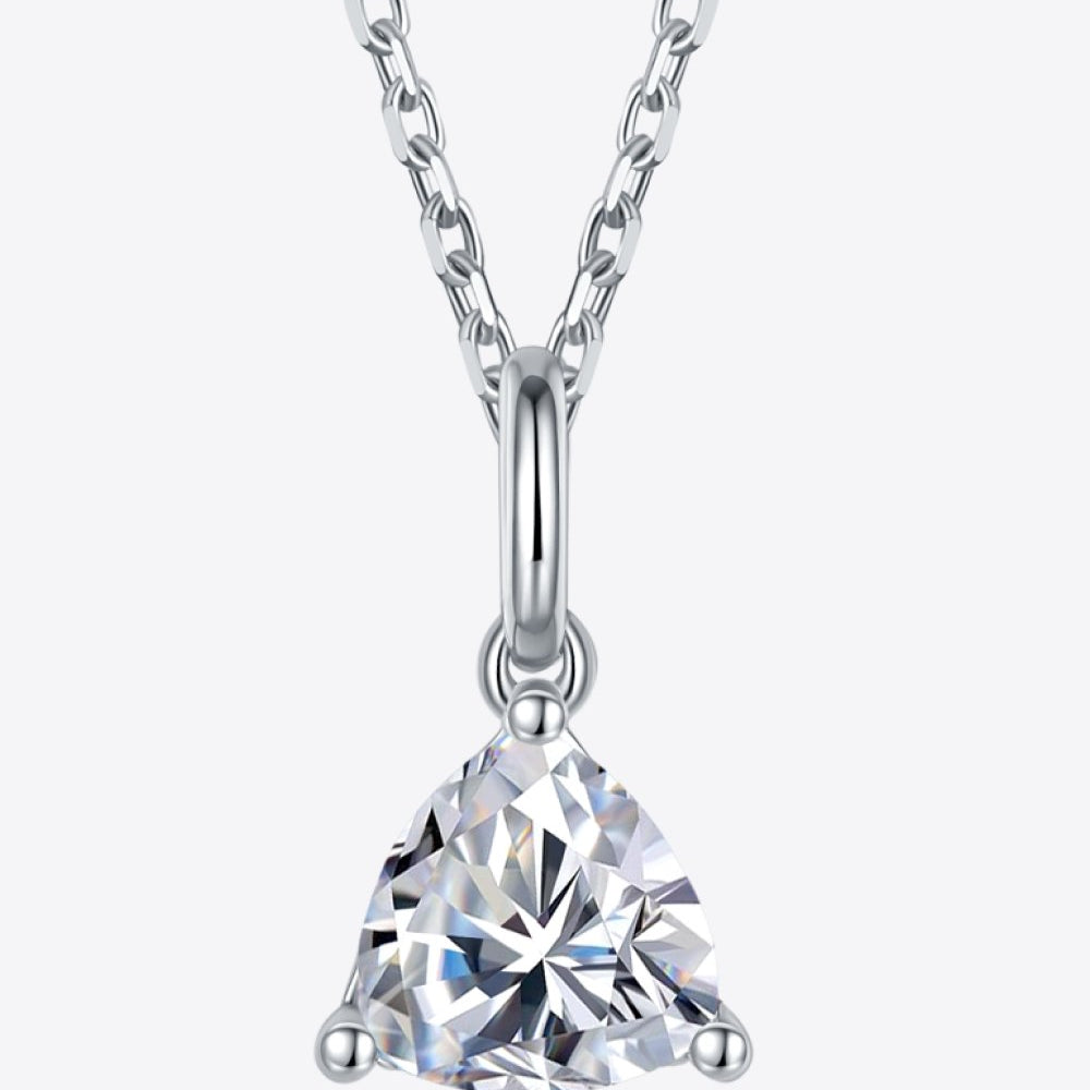 1 Carat Moissanite Pendant 925 Sterling Silver Necklace - Analia's Boutiques -