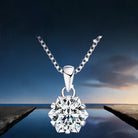 1 Carat Moissanite Pendant Platinum - Plated Necklace - Analia's Boutiques