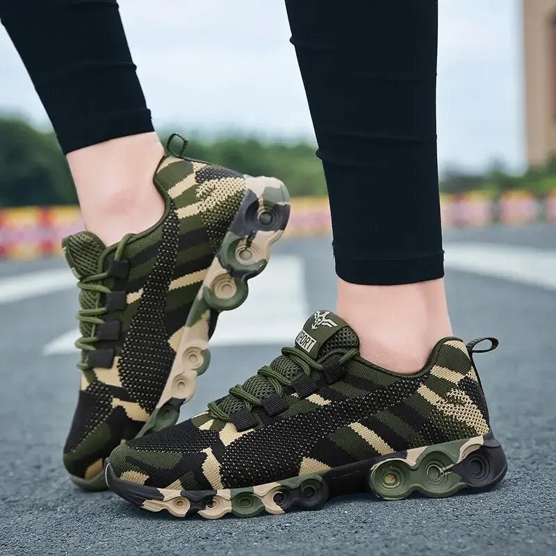 Couples Camouflage Sneakers Women Sports Breathable Vulcanize Shoes Non - slip Rubber Sole Outdoor Sports Shoes for Men Training - Analia's Boutiques