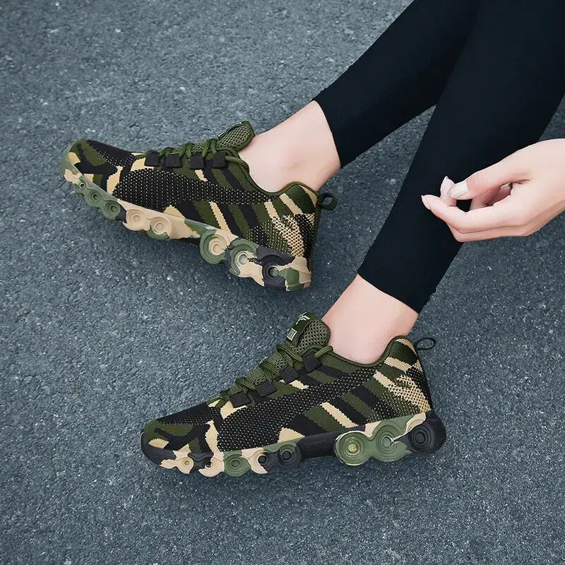 Couples Camouflage Sneakers Women Sports Breathable Vulcanize Shoes Non - slip Rubber Sole Outdoor Sports Shoes for Men Training - Analia's Boutiques